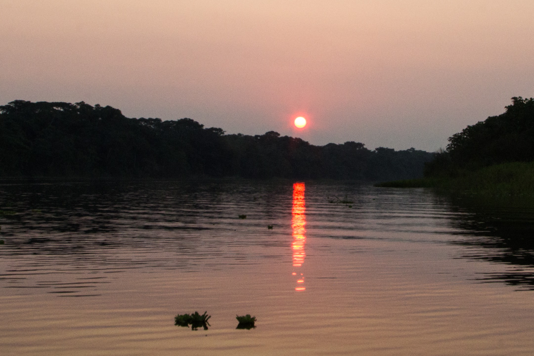 auringonlasku Amazonilla
