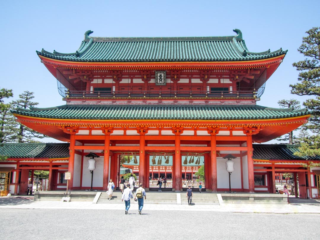 Heian pyhäkkö Kiotossa Japanissa