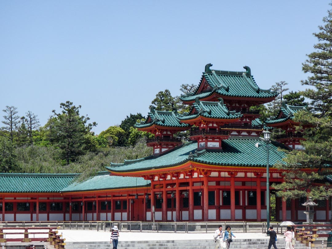 Heian pyhäkkö Kiotossa Japanissa