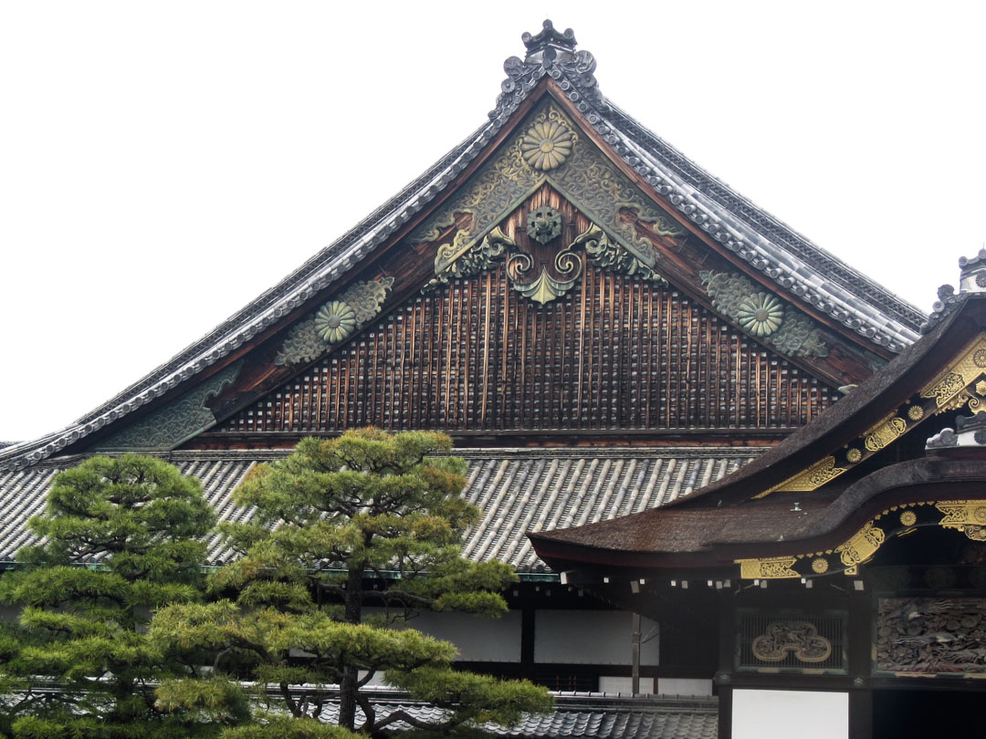 Nijon linnan yksityiskohtia Kiotossa Japanissa