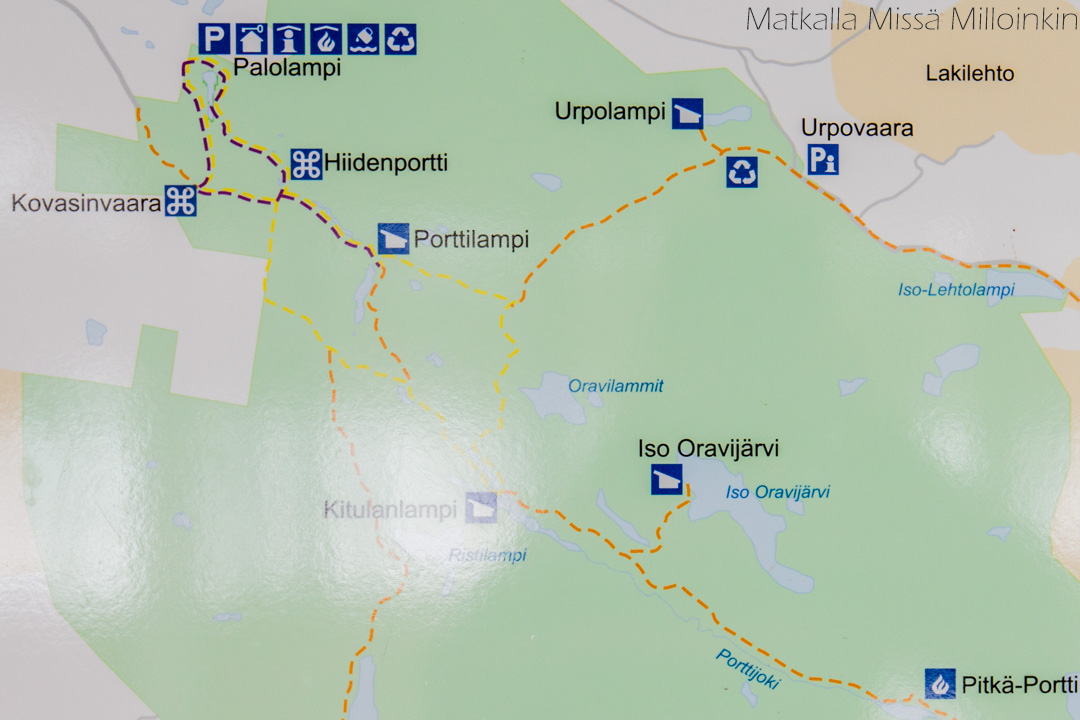 Hiidenportin kansallispuisto kartta
