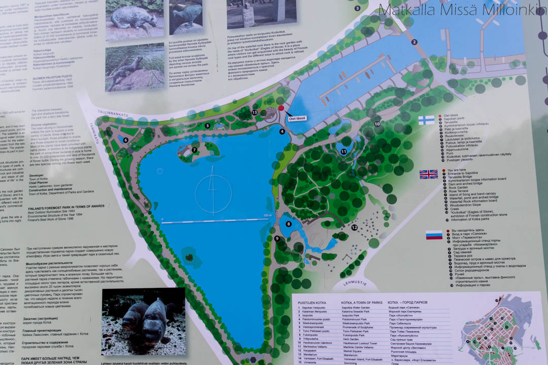 Sapokan vesipuisto kartta Kotka