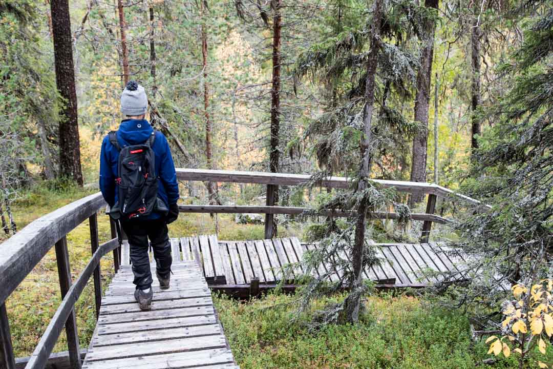 portaat Pahakurun pohjalle Sallan kansallispuistossa