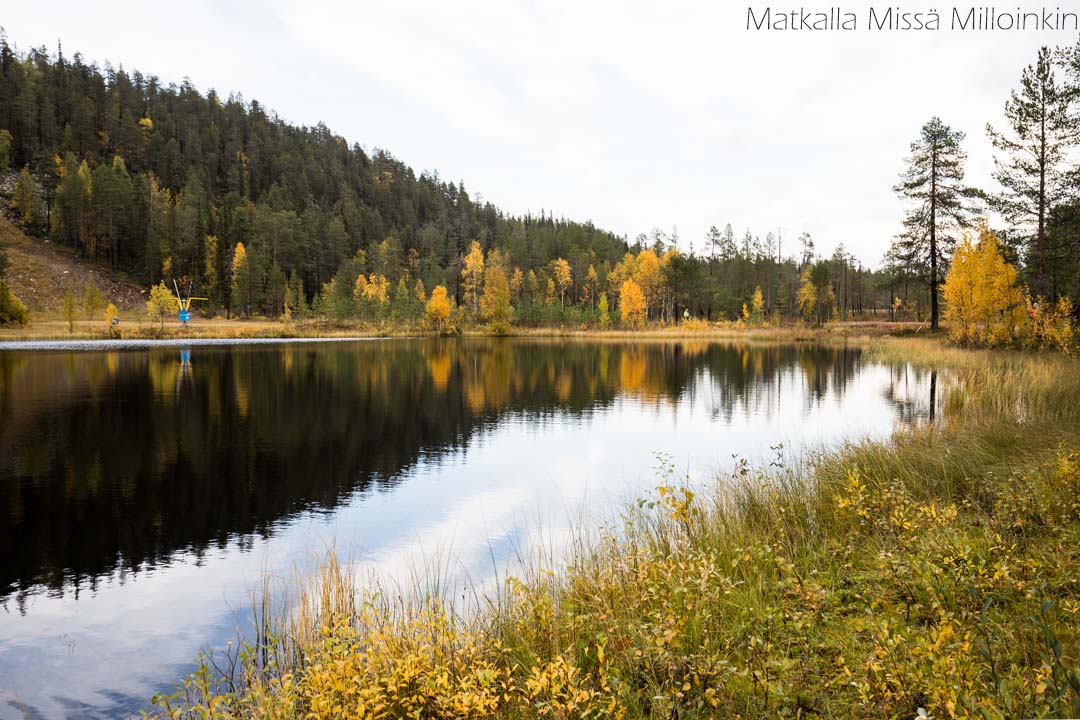 näkymät Sallan tunturikeskuksen järveltä