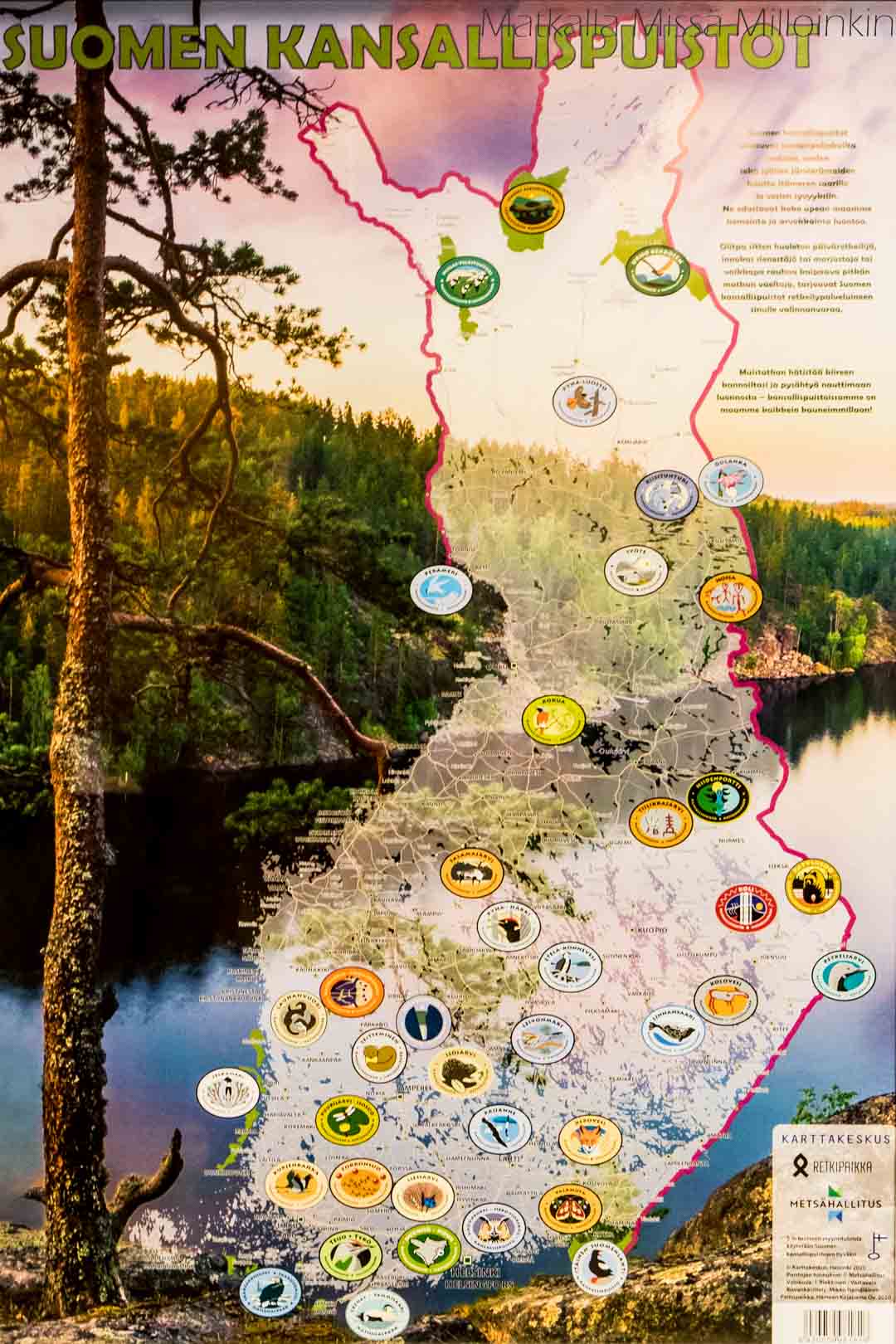 Suomen kansallispuistot kartta