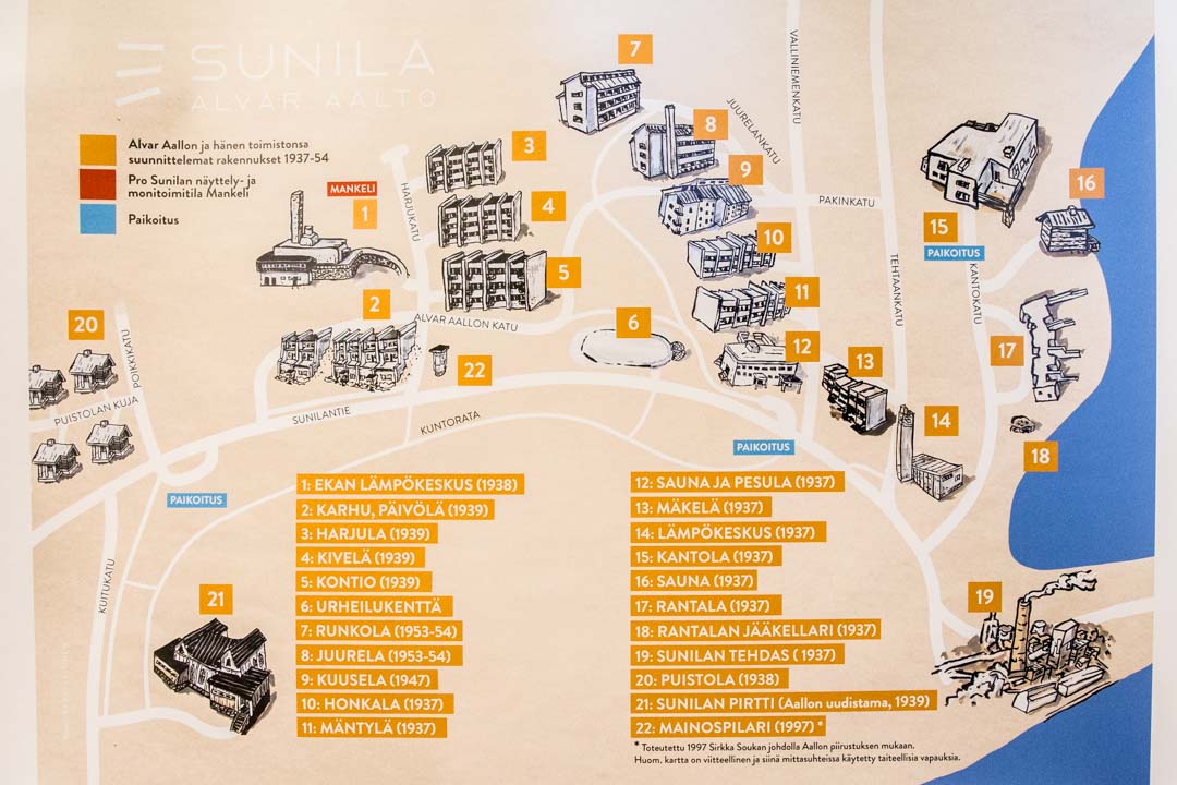 kartta Sunila, Alvar Aalto Kotka