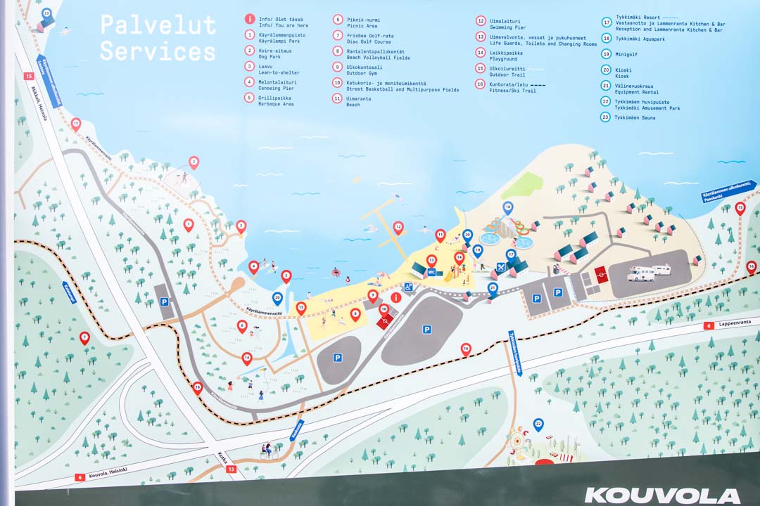 Käyrälampi kartta, Kouvola