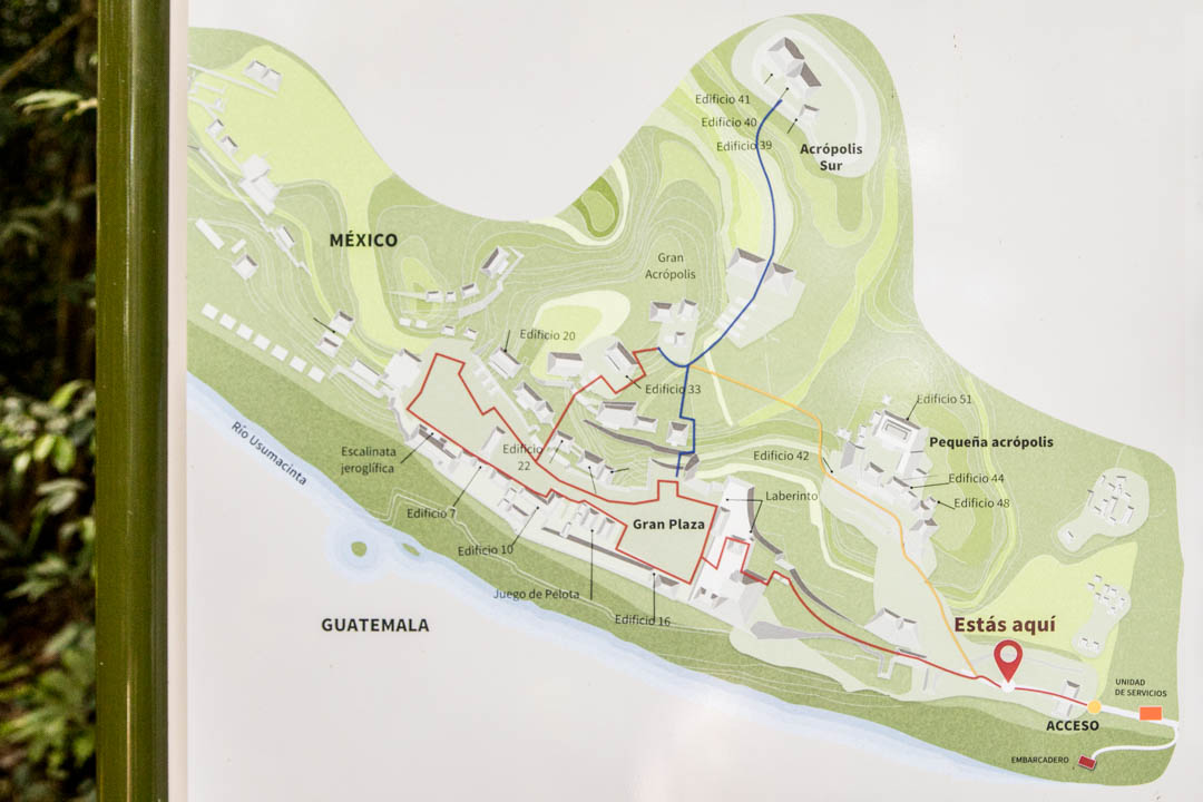 Yaxchilan maya-kaupunki, Meksiko